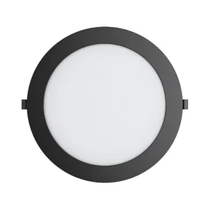 LED PANEL UGRADNI OKRUGLI 8" 18W CRNI CCT
