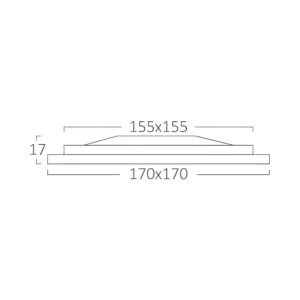LED PANEL UGRADNI KVADRATNI 6" 12W BELI 6500K