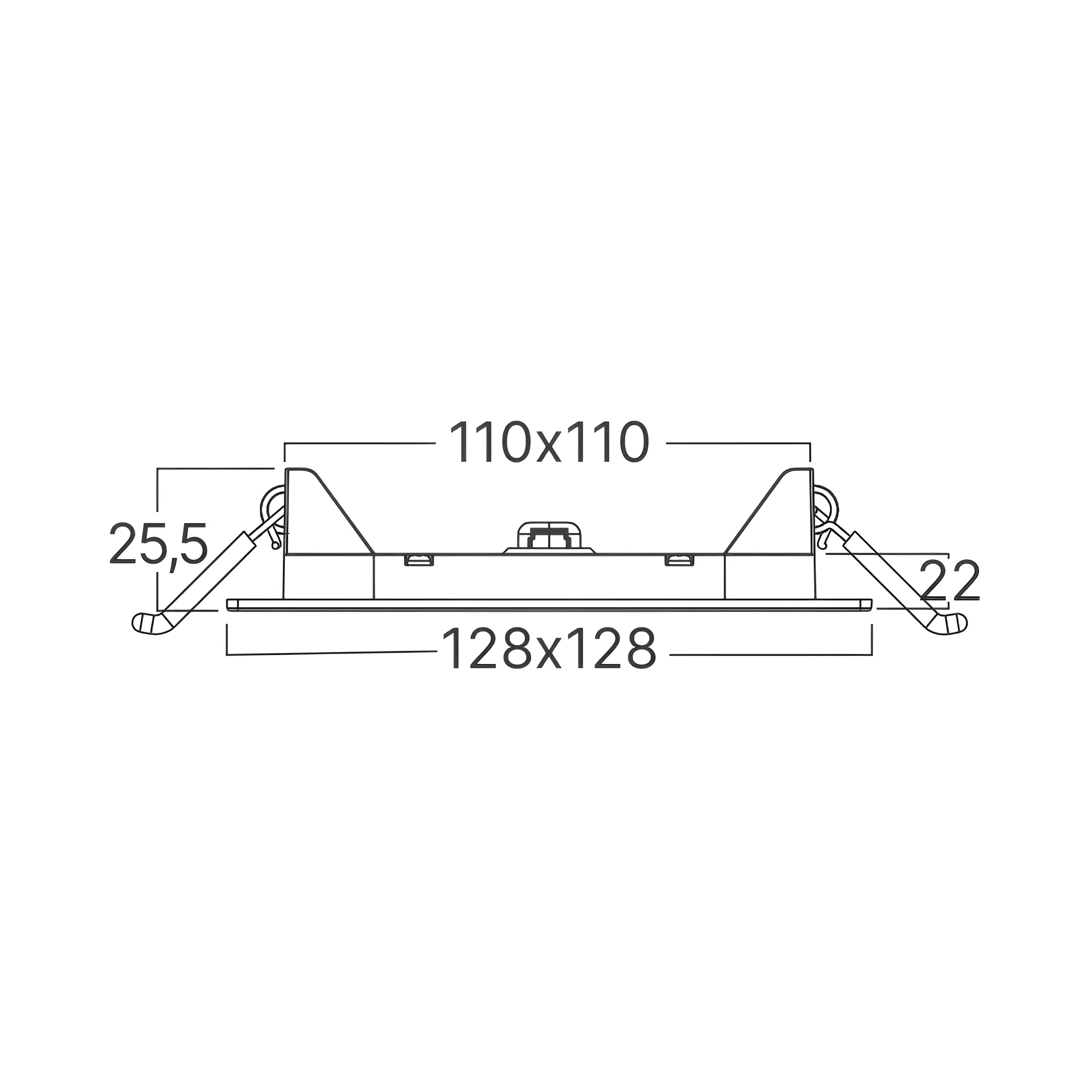 LED PANEL UGRADNI KVADRATNI 4″ 6W BELI 6500K LED PANEL UGRADNI KVADRATNI 4" 6W BELI 6500K