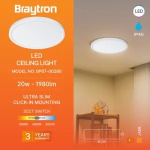 LED PLAFONJERA OKRUGLI 20W BELI CCT