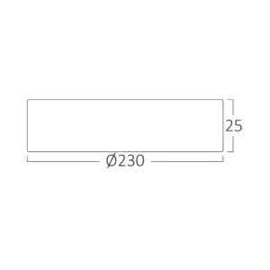 LED PLAFONJERA OKRUGLI 20W CRNI CCT