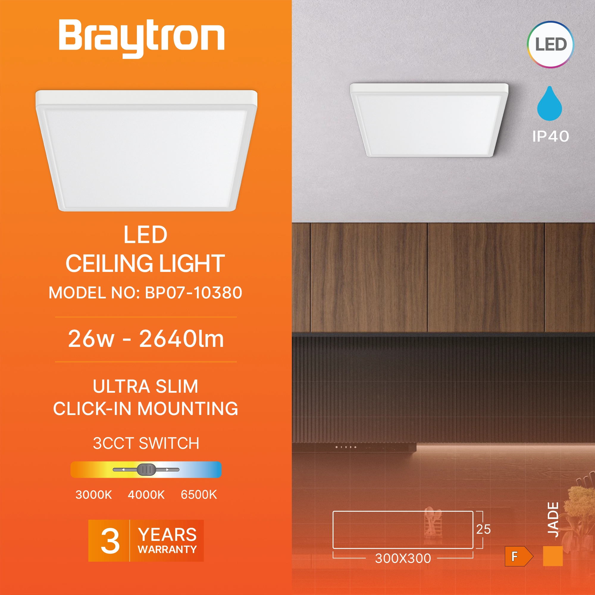 LED PLAFONJERA KVADRATNI 26W BELI CCT LED PLAFONJERA KVADRATNI 26W BELI CCT
