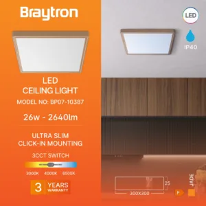 LED PLAFONJERA KVADRATNI 26W DRVO CCT