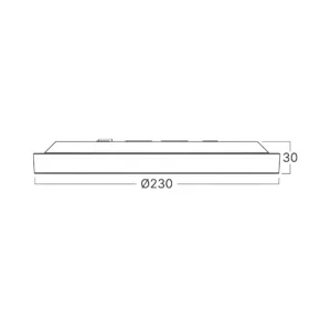 LED PLAFONJERA OKRUGLI 20W CRNI