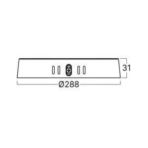 LED PANEL NADGRADNI OKRUGLI 10" 24W BELI 6500K