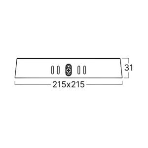 LED PANEL NADGRADNI KVADRATNI 8" 18W BELI 4000K