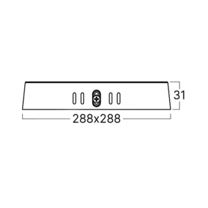 LED PANEL NADGRADNI KVADRATNI 10" 24W BELI 4000K