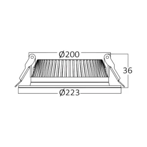 LED DOWNLIGHT 24W CRNI 6500K