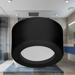 LED DOWNLIGHT NADGRADNI 8W CRNI 6500K