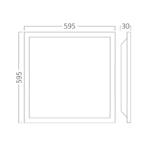 LED PANEL UGRADNI 595X595 40W BELI 4000K