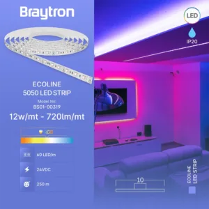LED TRAKA 12W 60LED 5050 RGB 24V IP20 5m