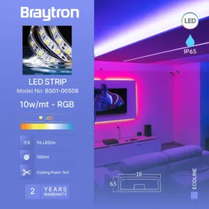 LED TRAKA 220V 96LED 5050 RGB 220V IP54