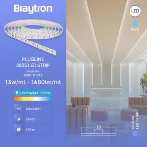 LED TRAKA 13W 168LED 2835 6500K 24V IP20 5m