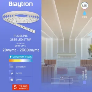 LED TRAKA 20W 240LED 2835 6500K 24V IP20 10m