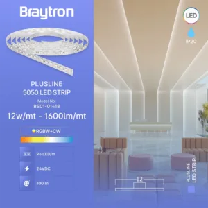 LED TRAKA 12W 96LED 5050 RGBW 24V IP20 20m