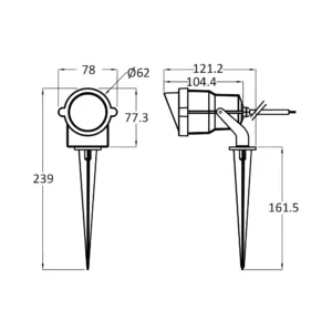 LED UBODNA SVETILJKA 9W SIVA 6500K IP65