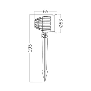 LED UBODNA SVETILJKA 7W CRNA 6500K IP65