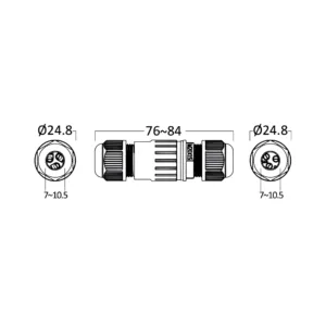 PG7-3LINE-BLC-IP67-CONNECTOR