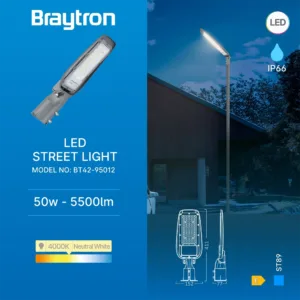LED ULICNA SVETILJKA 50W SIVA 4000K IP66