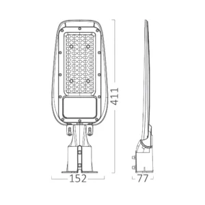 LED ULICNA SVETILJKA 50W SIVA 4000K IP66