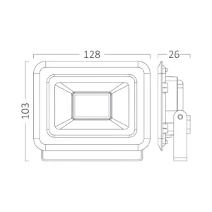 LED REFLEKTOR 20W CRNI 4000K IP65