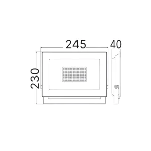 LED REFLEKTOR 100W CRNI 3000K IP65