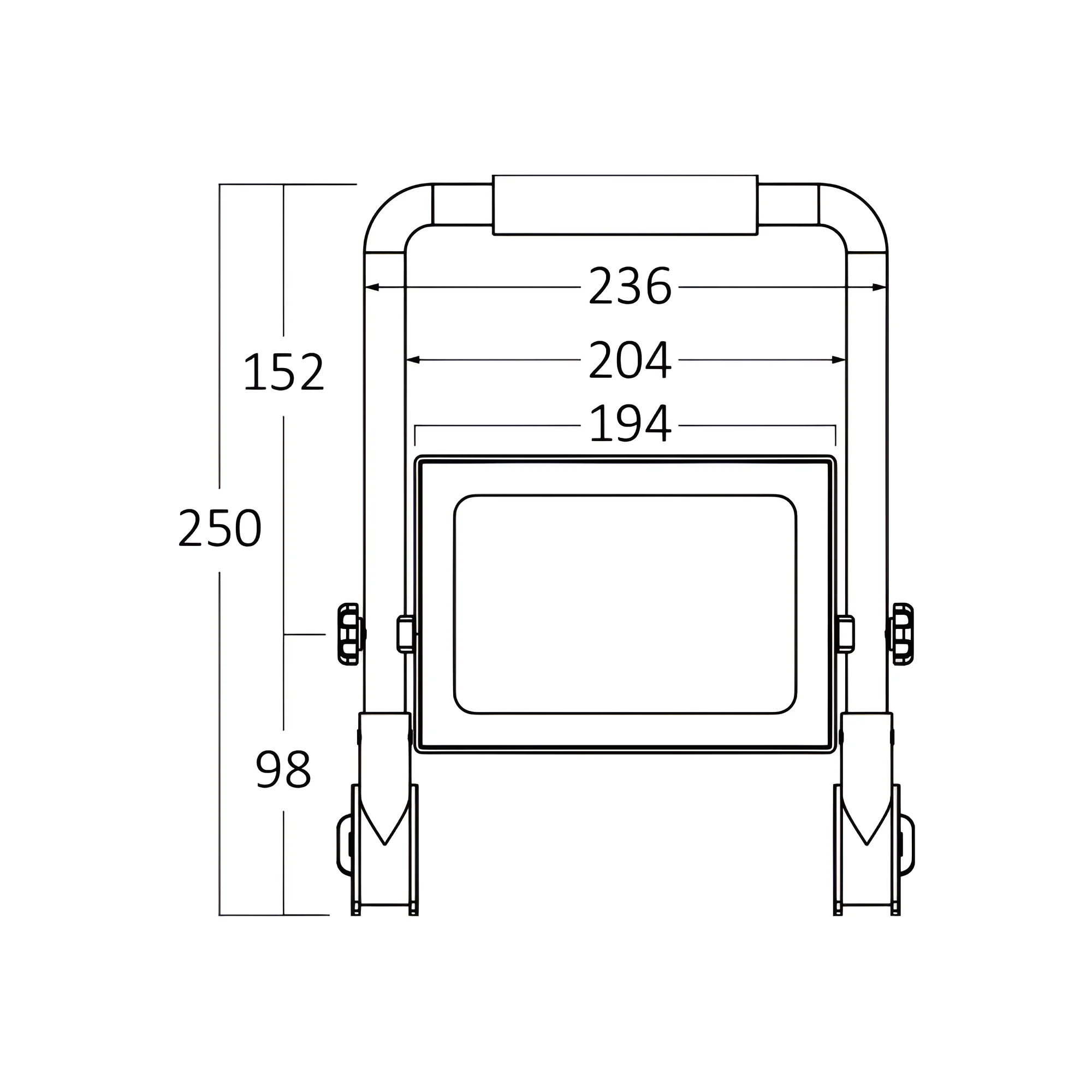 LED RADNO SVETLO 50W CRNI 6500K LED RADNO SVETLO 50W CRNI 6500K