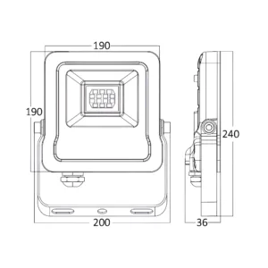 LED REFLEKTOR 50W SIVI ZELENI IP65