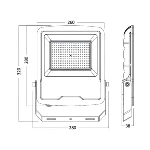 LED REFLEKTOR 100W SIVI 3000K IP65