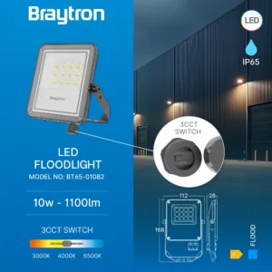 LED REFLEKTOR 10W SIVI CCT IP65