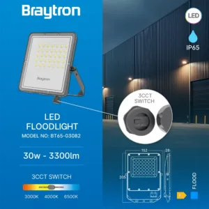 LED REFLEKTOR 30W SIVI CCT IP65