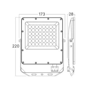 LED REFLEKTOR 50W SIVI CCT IP65