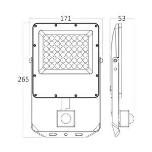 LED REFLEKTOR 50W SIVI CCT IP65 SA SENZOROM