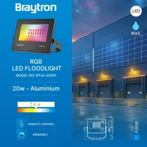 LED REFLEKTOR 20W CRNI RGB IP65