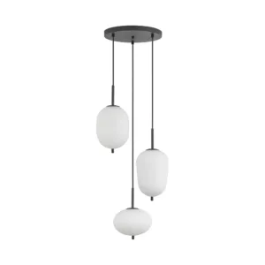 VISILICA 3-GLAVA E14 OPAL/CRNI