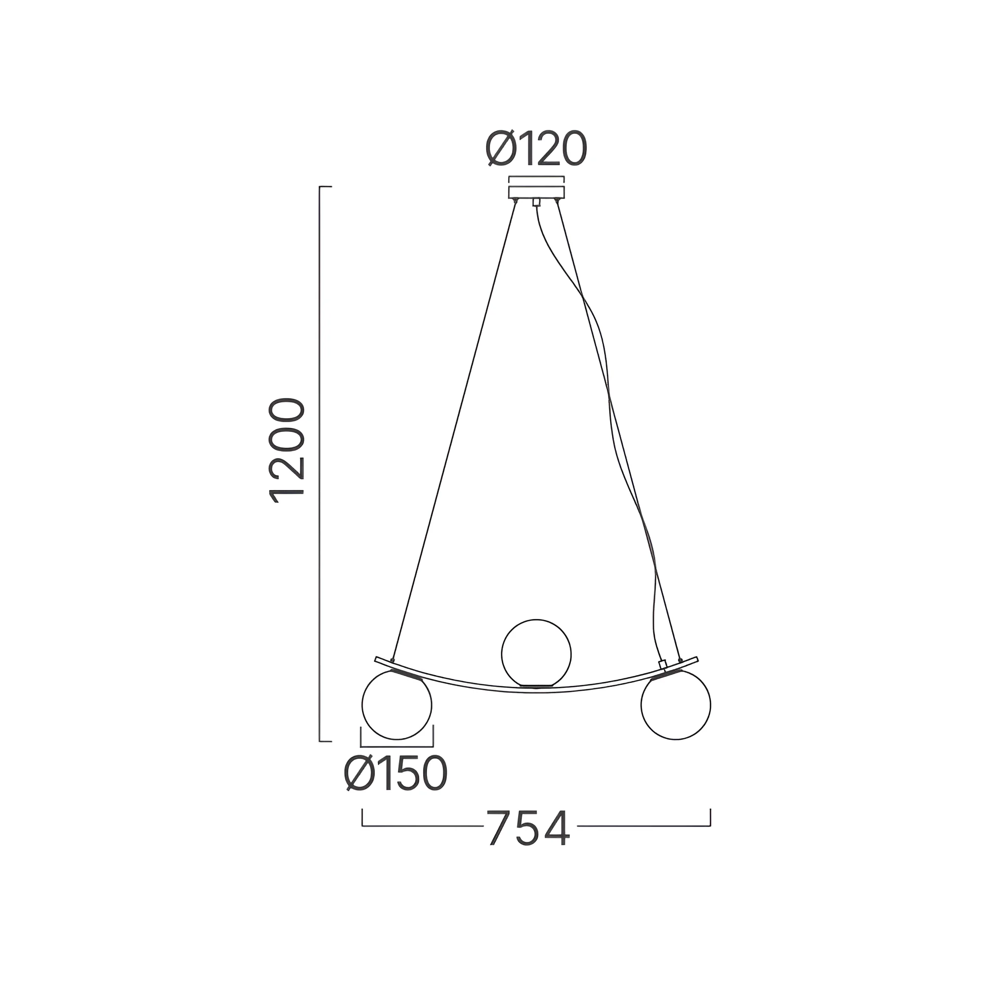 VISILICA 3-GLAVA G9 OPAL/CRNI VISILICA 3-GLAVA G9 OPAL/CRNI