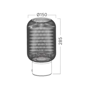 STONA LAMPA E27 CRNI