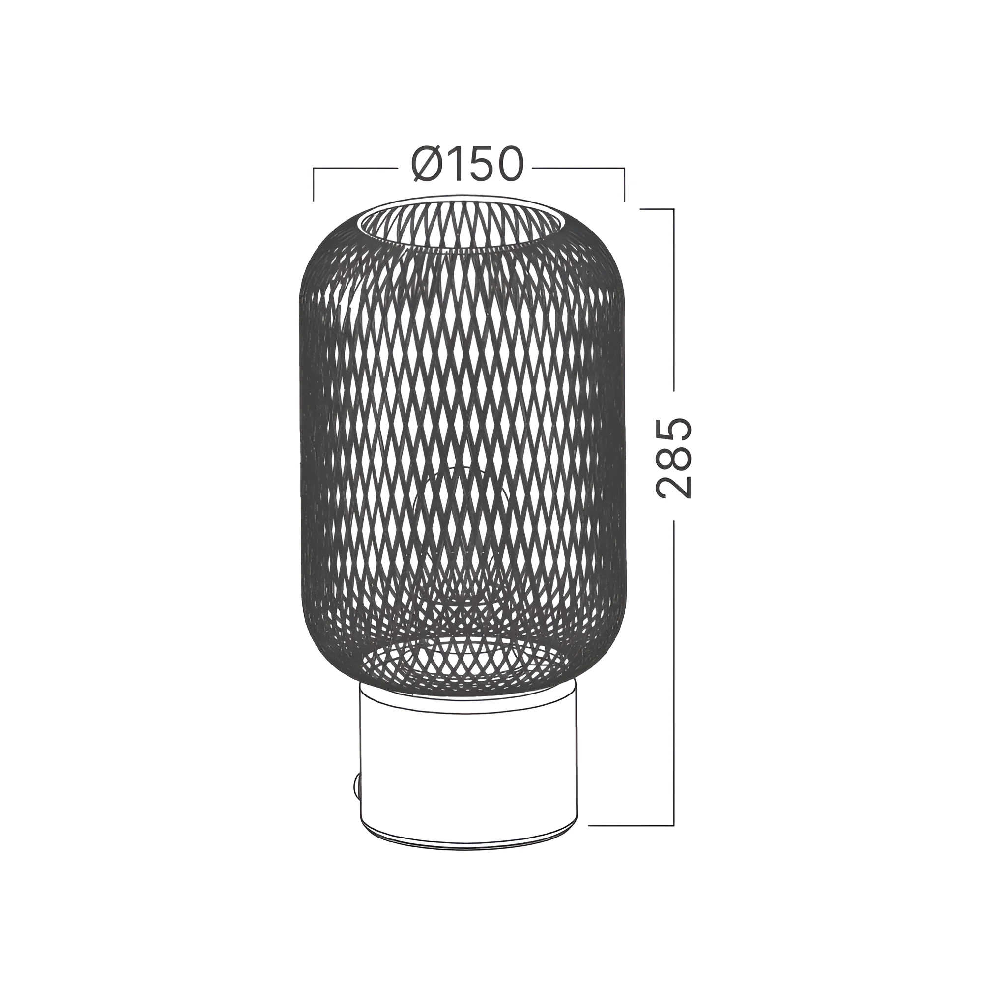 STONA LAMPA E27 CRNI STONA LAMPA E27 CRNI