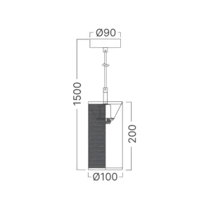 VISILICA E14 CRNI