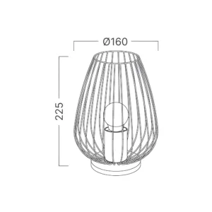 STONA LAMPA E27 CRNI