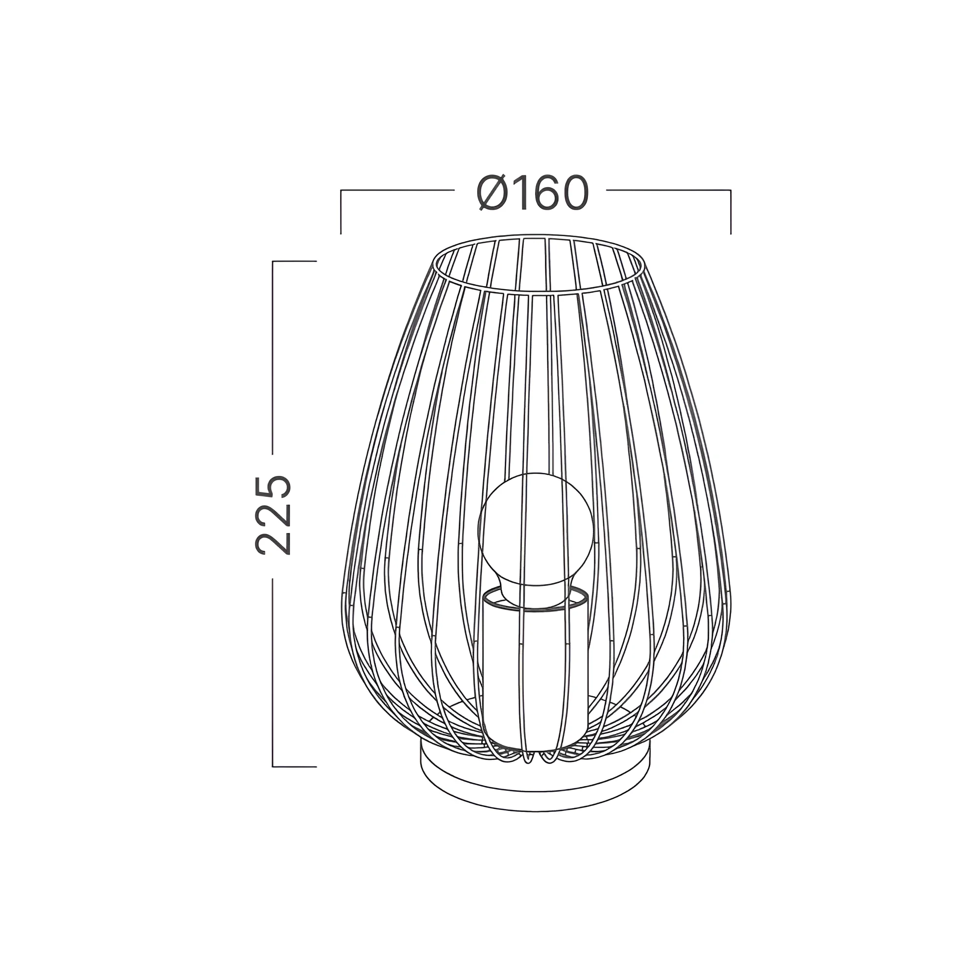 STONA LAMPA E27 CRNI STONA LAMPA E27 CRNI