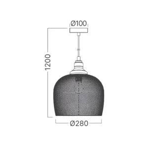VISILICA E27 CRNI