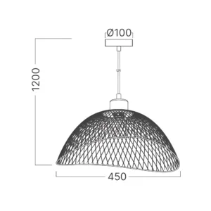 VISILICA E27 CRNI