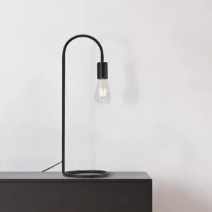STONA LAMPA E27 CRNI