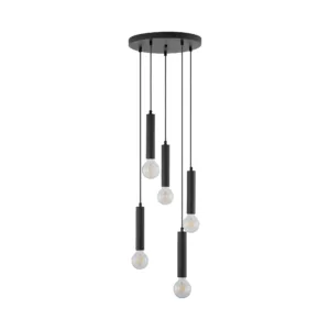VISILICA 5-GLAVA E27 CRNI