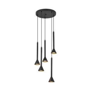 VISILICA 5-GLAVA GU10 CRNI