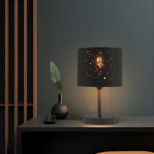 STONA LAMPA E27 CRNI