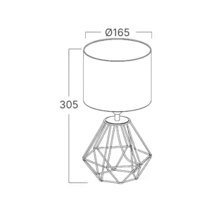STONA LAMPA E14 BELI