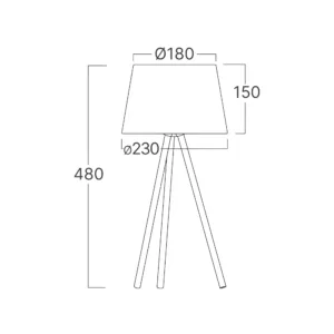 STONA LAMPA E27 SIVI