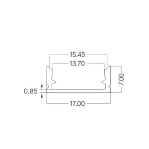 ALUMINIJUMSKI NADGRADNI LED PROFIL SR1707 2M CRNI